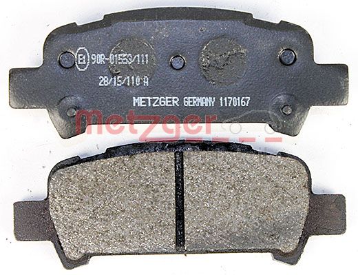 METZGER 1170167 Bremsbelagsatz, Scheibenbremse